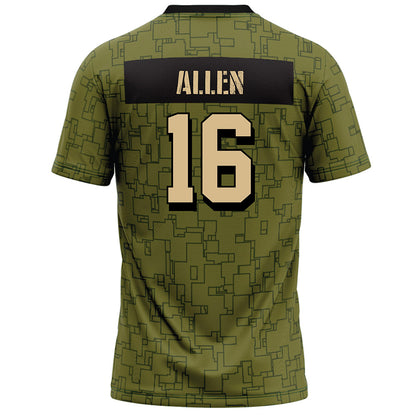Hawaii - NCAA Football : Zion Allen - Green Camo Football Jersey-1