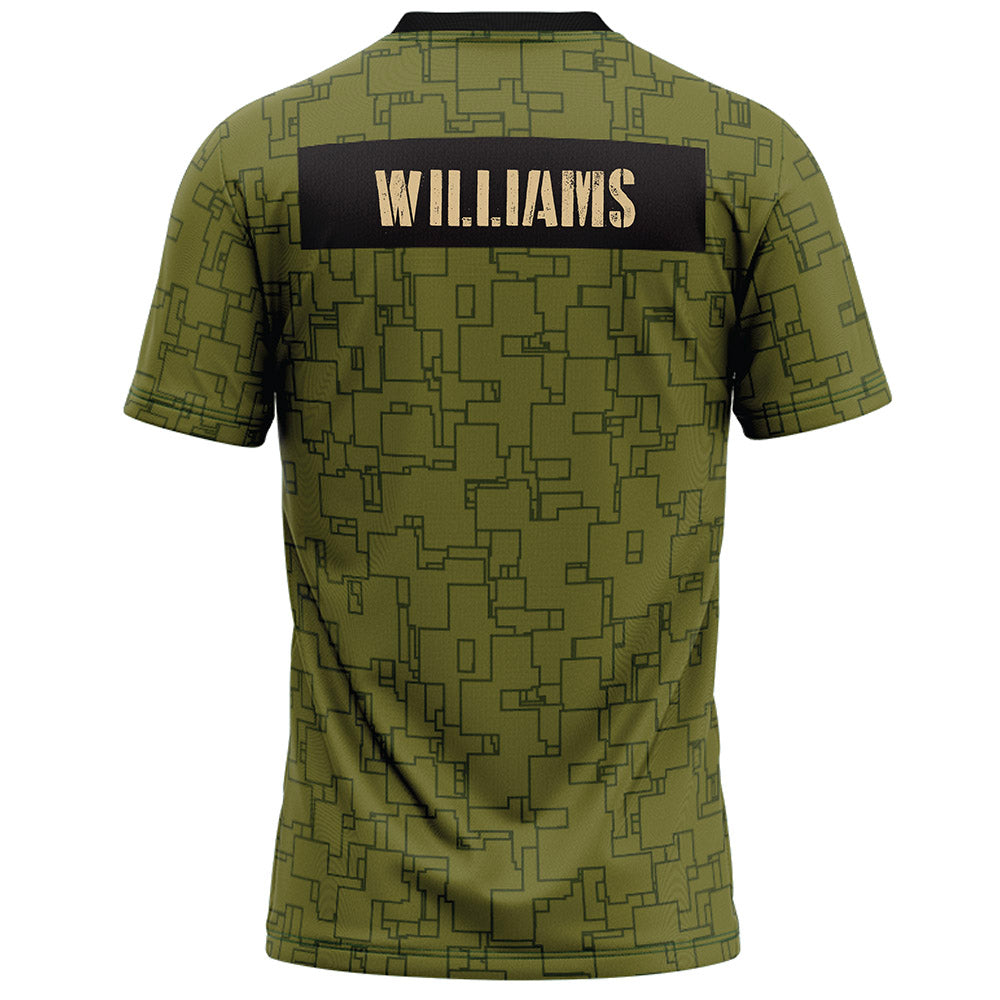 Hawaii - NCAA Football : Elijah Williams - Green Camo Football Jersey-1