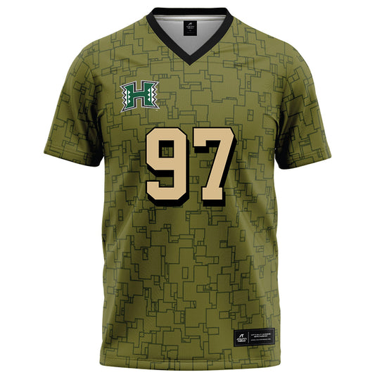 Hawaii - NCAA Football : Jordan Lynch - Green Camo Football Jersey-0