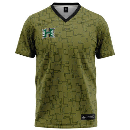 Hawaii - NCAA Football : Elijah Williams - Green Camo Football Jersey-0