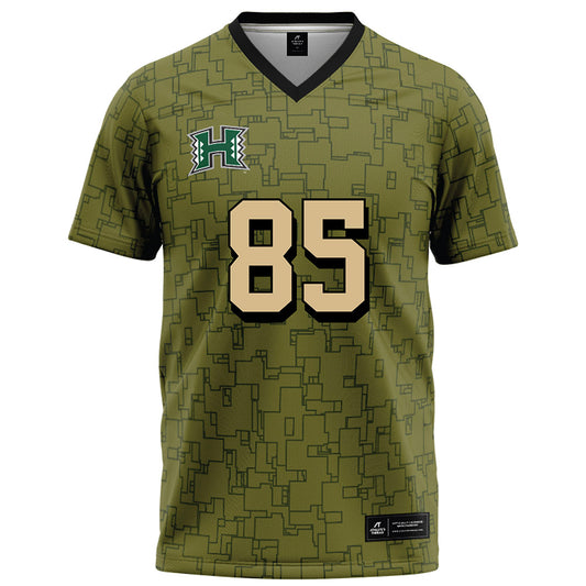 Hawaii - NCAA Football : Oakie Salave'a - Green Camo Football Jersey-0
