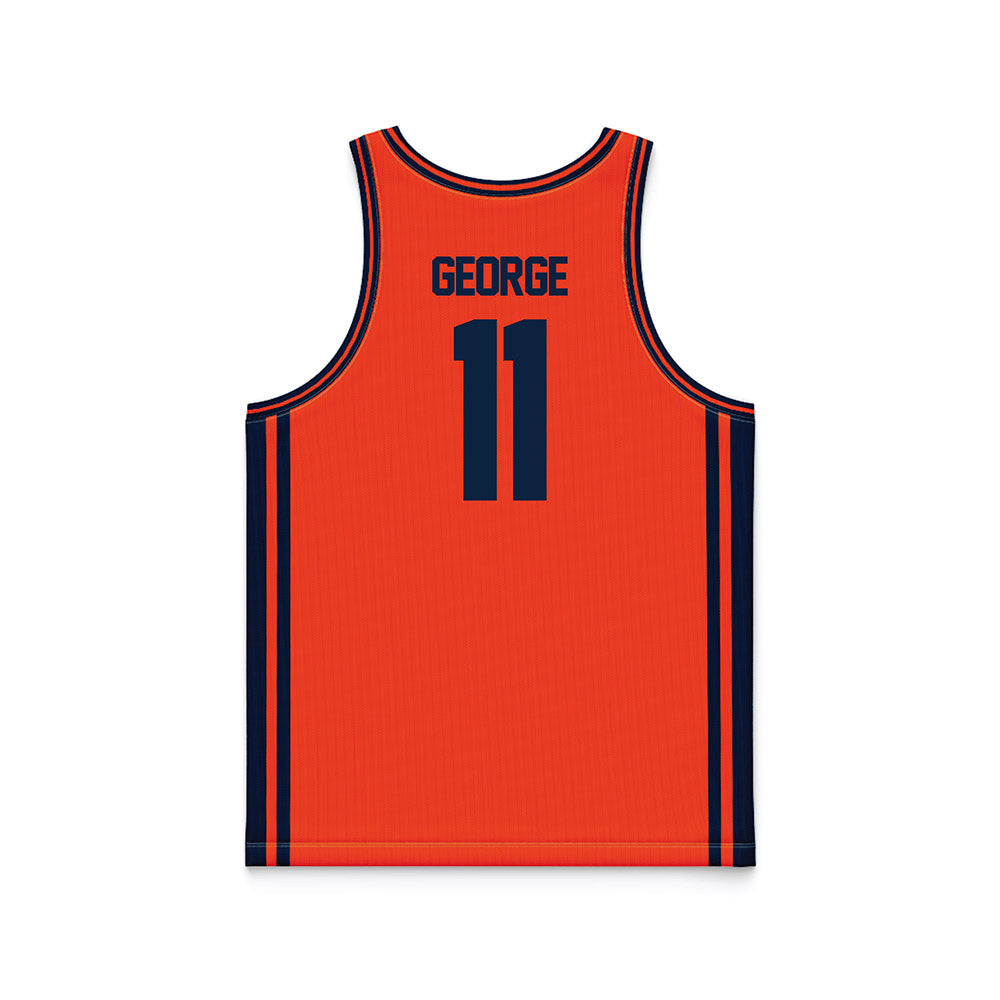Syracuse - NCAA Men's Basketball : Naithan George - Orange Basketball Jersey-1