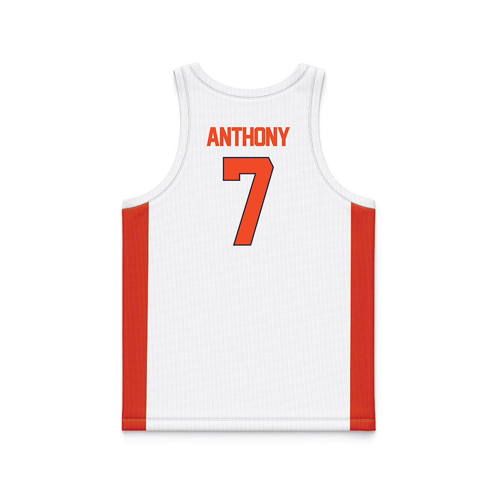 Syracuse - NCAA Men's Basketball : Kiyan Anthony - White Basketball Jersey-1