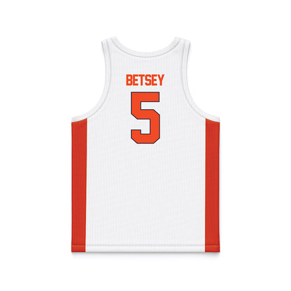 Syracuse - NCAA Men's Basketball : Tyler Betsey - White Basketball Jersey-1