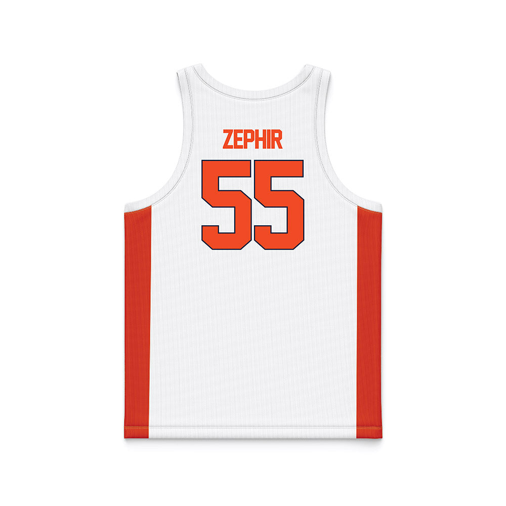 Syracuse - NCAA Men's Basketball : Bryce Zephir - White Basketball Jersey-1