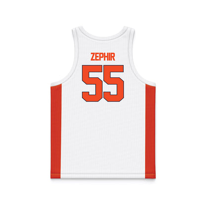 Syracuse - NCAA Men's Basketball : Bryce Zephir - White Basketball Jersey-1