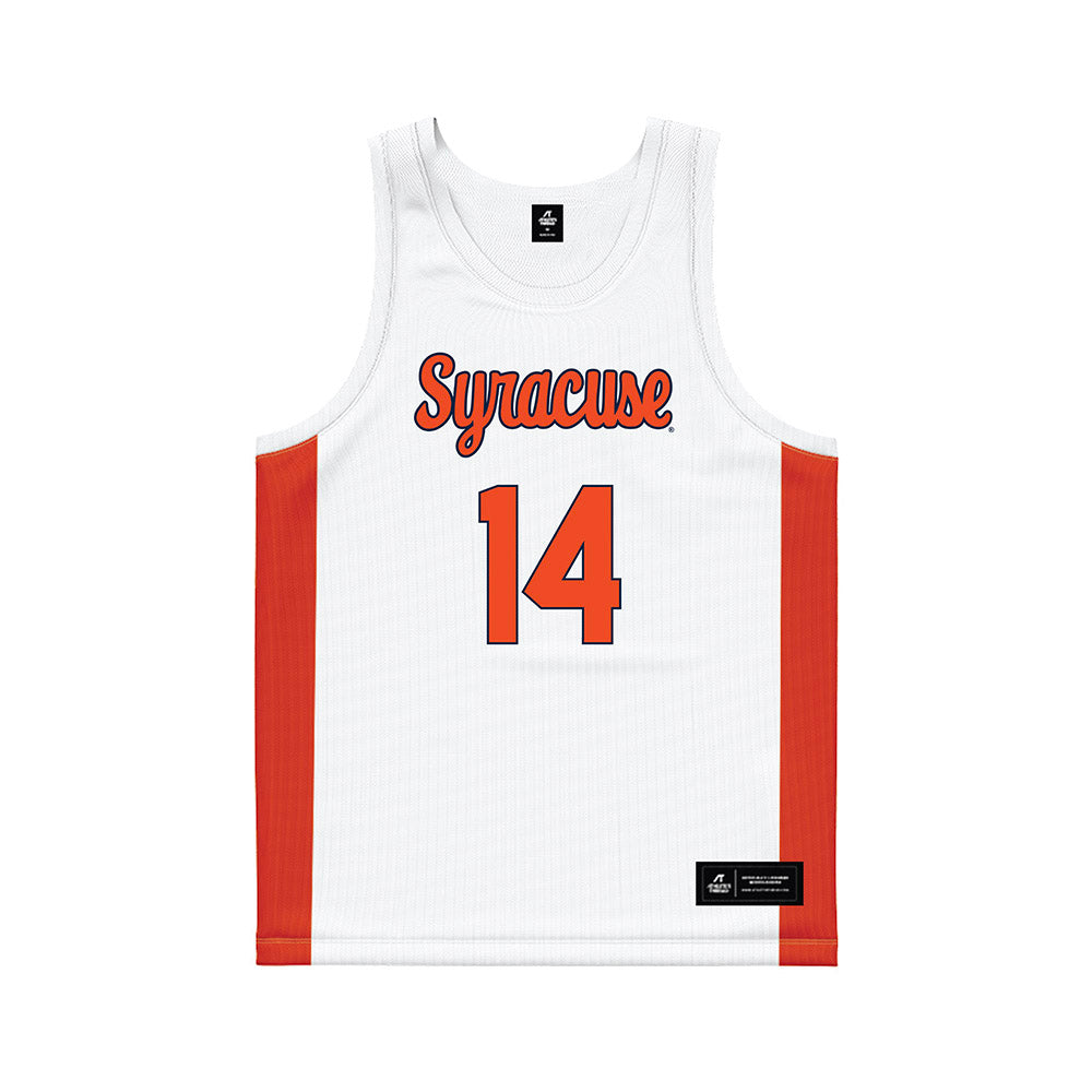 Syracuse - NCAA Men's Basketball : Aaron Womack III - White Basketball Jersey-0