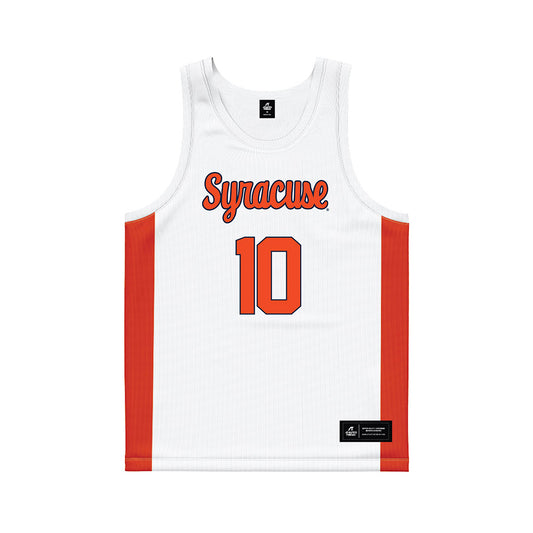 Syracuse - NCAA Men's Basketball : Ibrahim Souare - White Basketball Jersey-0