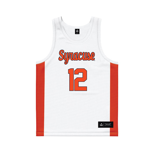 Syracuse - NCAA Men's Basketball : Mark Morano Mahmutovic - White Basketball Jersey-0