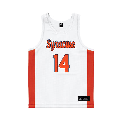 Syracuse - NCAA Men's Basketball : Aaron Womack - White Basketball Jersey-0