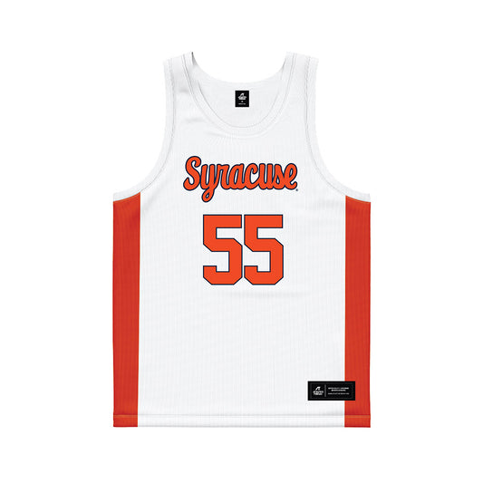 Syracuse - NCAA Men's Basketball : Bryce Zephir - White Basketball Jersey-0