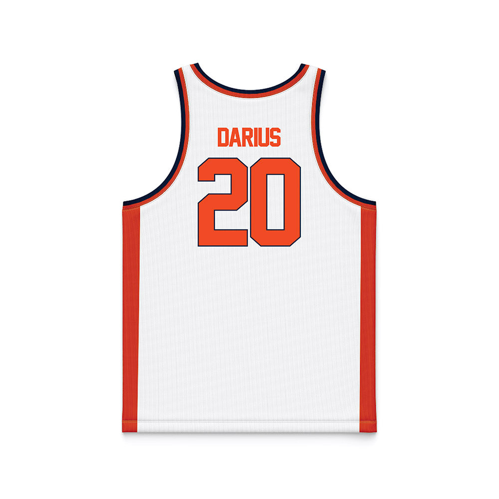 Syracuse - NCAA Women's Basketball : Dominique Darius - White Basketball Jersey-1