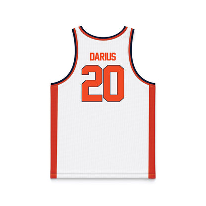 Syracuse - NCAA Women's Basketball : Dominique Darius - White Basketball Jersey-1