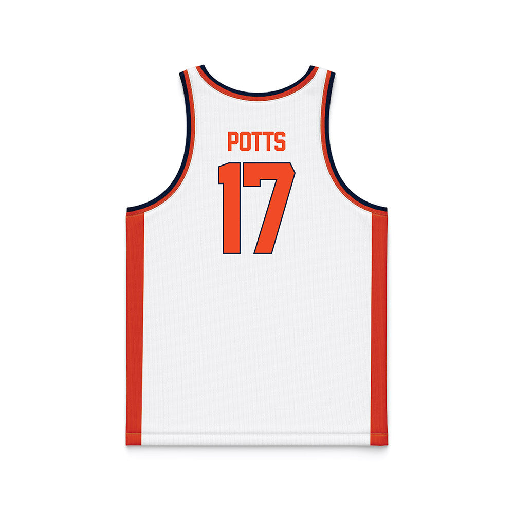 Syracuse - NCAA Women's Basketball : Madeline Potts - White Basketball Jersey-1