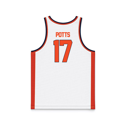 Syracuse - NCAA Women's Basketball : Madeline Potts - White Basketball Jersey-1
