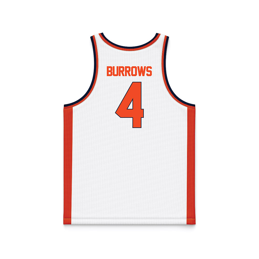 Syracuse - NCAA Women's Basketball : Sophie Burrows - White Basketball Jersey-1