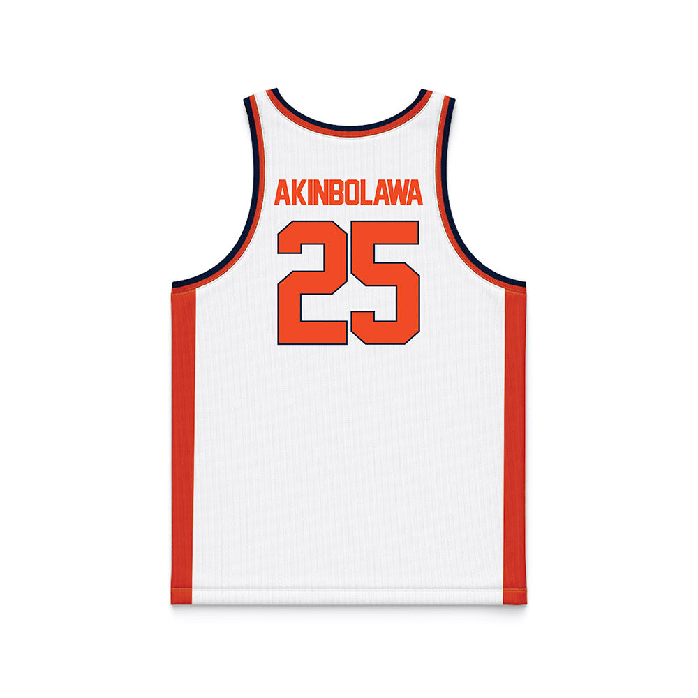Syracuse - NCAA Women's Basketball : Oyindamola Akinbolawa - White Basketball Jersey-1