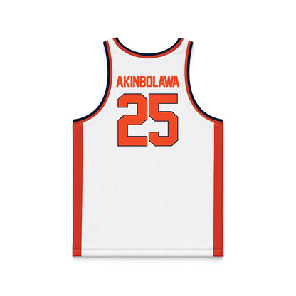Syracuse - NCAA Women's Basketball : Oyindamola Akinbolawa - White Basketball Jersey-1