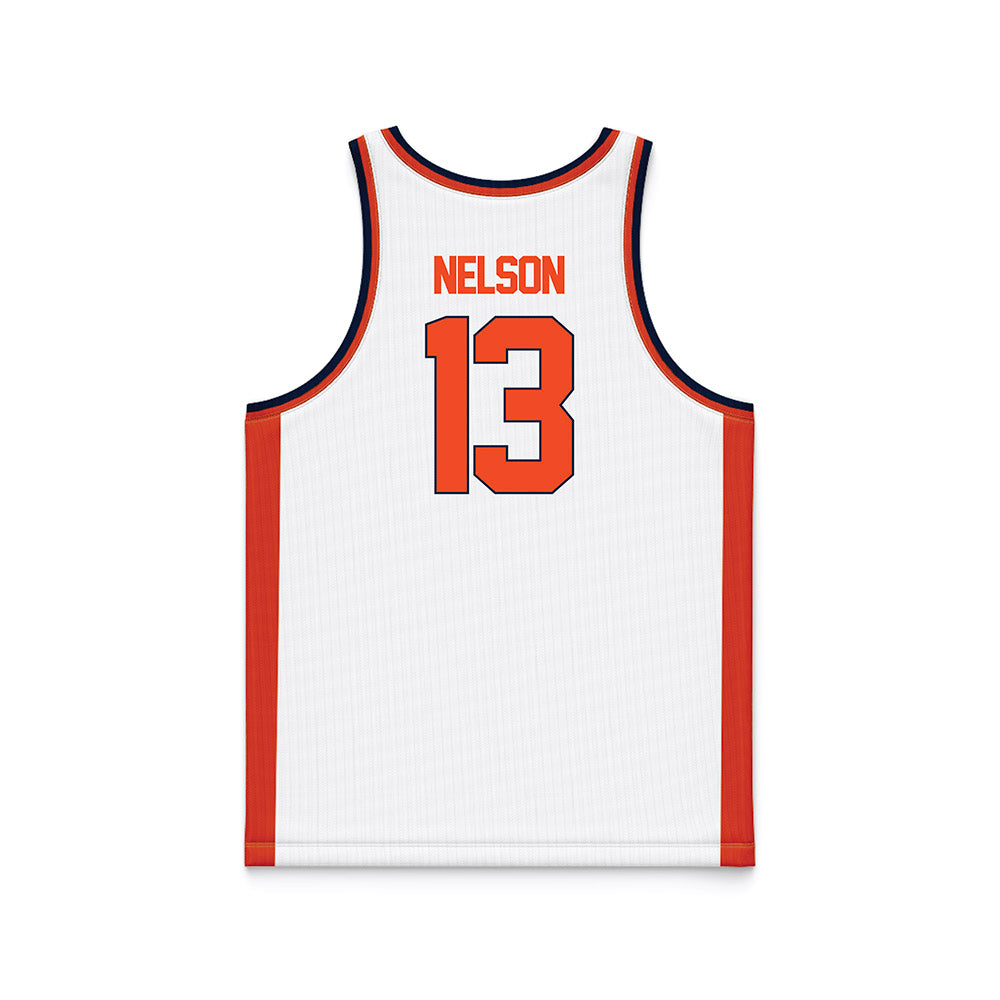 Syracuse - NCAA Women's Basketball : Camdyn Nelson - White Basketball Jersey-1