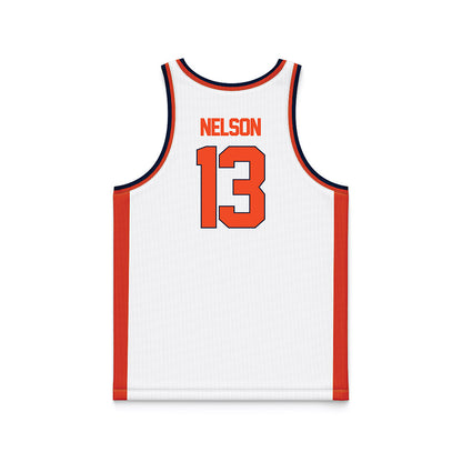 Syracuse - NCAA Women's Basketball : Camdyn Nelson - White Basketball Jersey-1