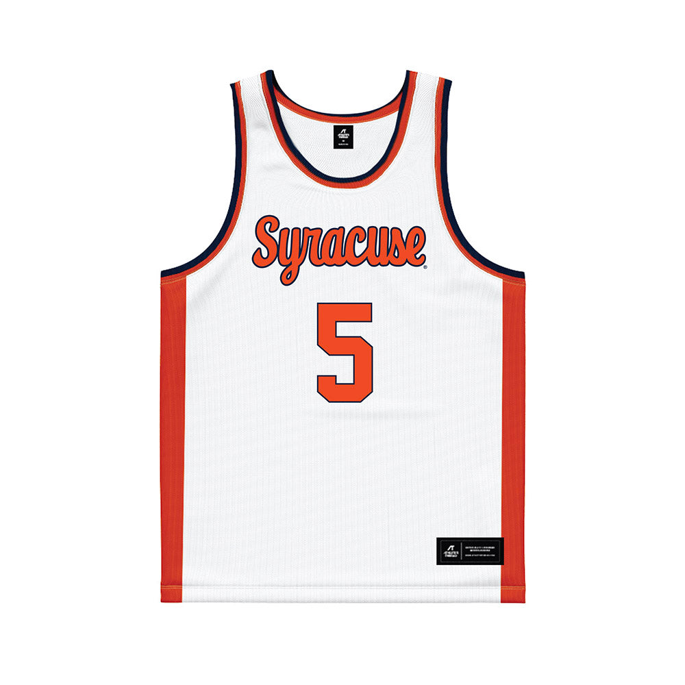 Syracuse - NCAA Women's Basketball : Laila Phelia - White Basketball Jersey-0