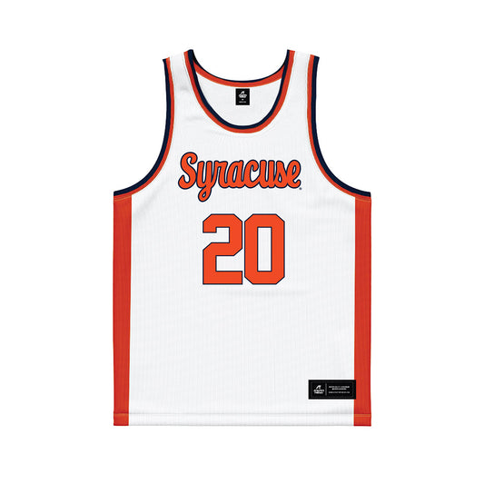 Syracuse - NCAA Women's Basketball : Dominique Darius - White Basketball Jersey-0