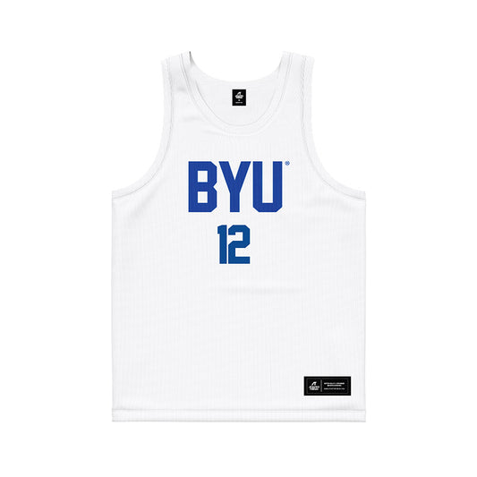BYU - NCAA Men's Basketball : Nate Pickens - White Basketball Jersey-0