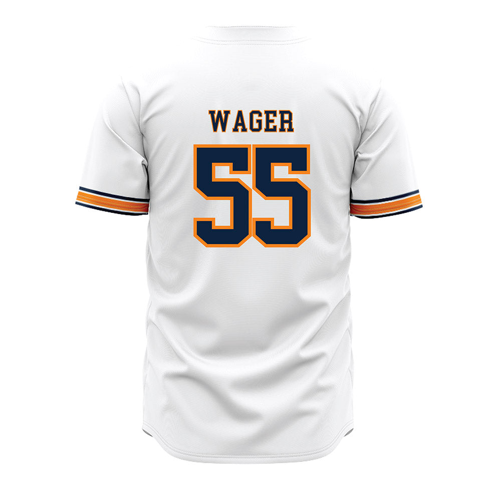 UT Martin - NCAA Baseball : Zachary Wager - White Jersey-1