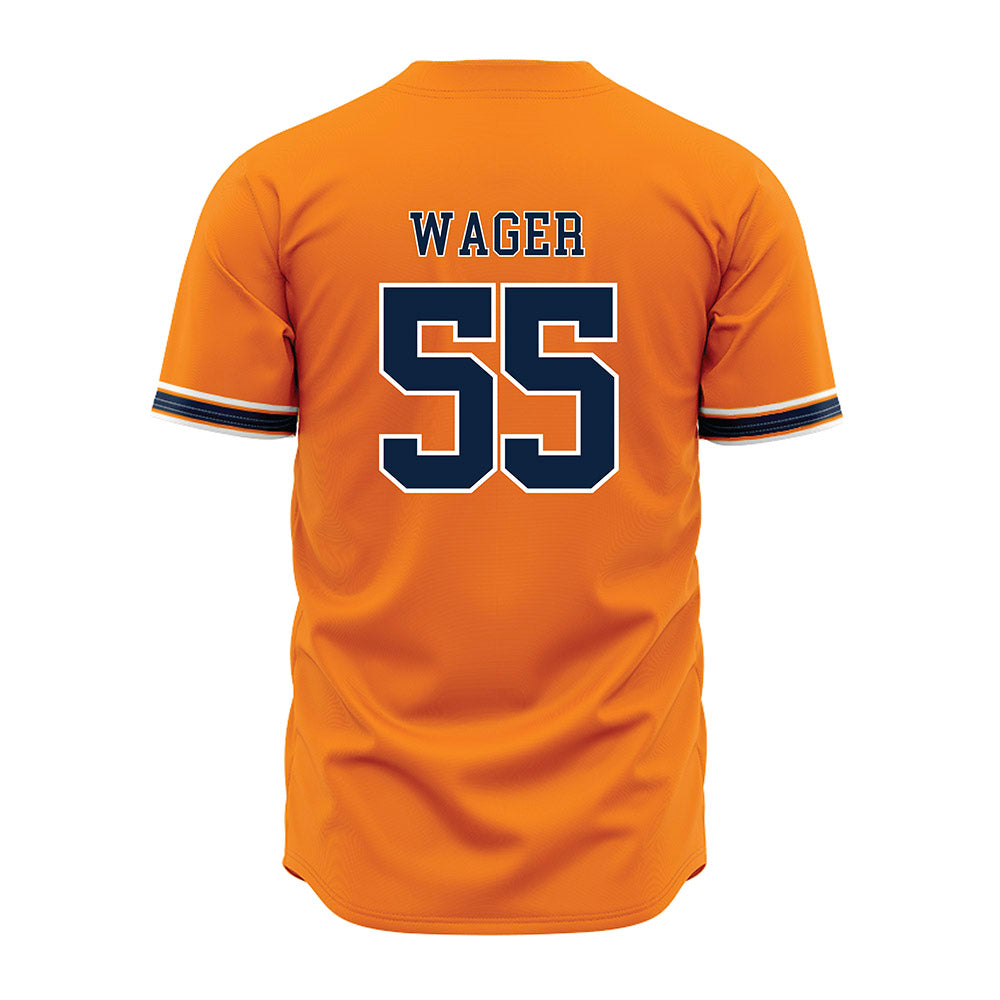 UT Martin - NCAA Baseball : Zachary Wager - Orange Jersey-1