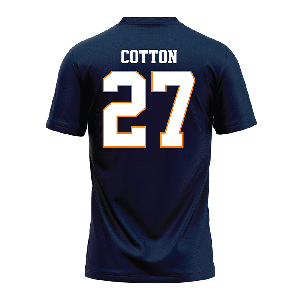 UT Martin - NCAA Football : Trey Cotton - Blue Football Jersey-1