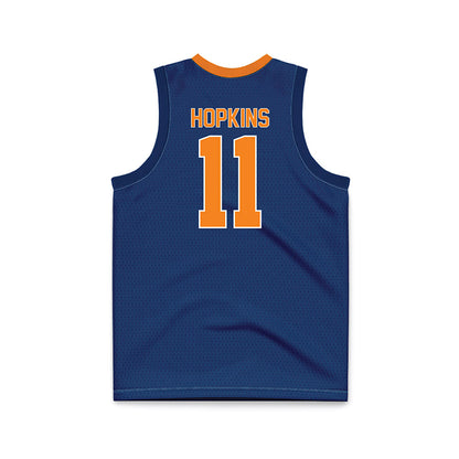 UT Martin - NCAA Men's Basketball : AJ Hopkins - Blue Basketball Jersey-1