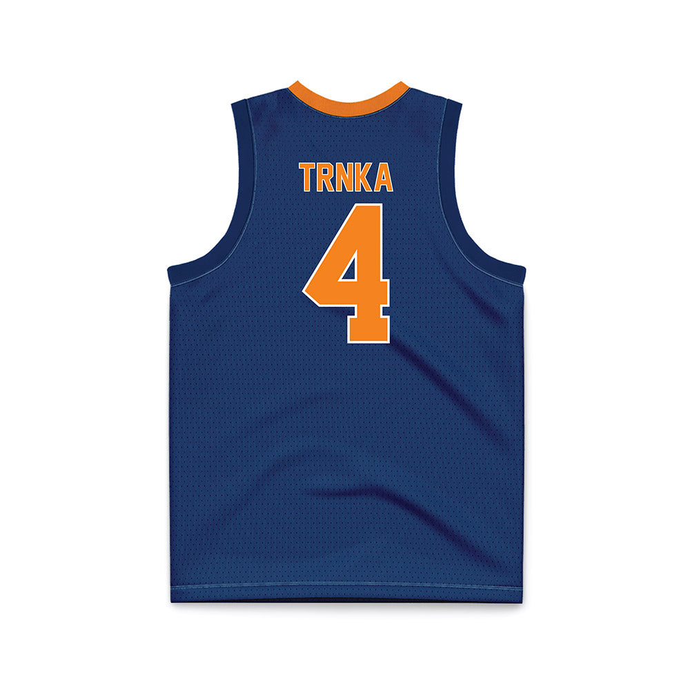 UT Martin - NCAA Men's Basketball : Afan Trnka - Blue Basketball Jersey