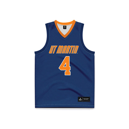 UT Martin - NCAA Men's Basketball : Afan Trnka - Blue Basketball Jersey