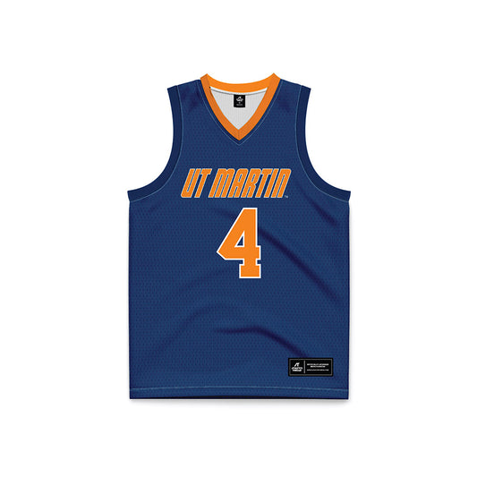UT Martin - NCAA Men's Basketball : Afan Trnka - Blue Basketball Jersey