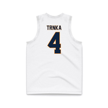 UT Martin - NCAA Men's Basketball : Afan Trnka - White Basketball Jersey
