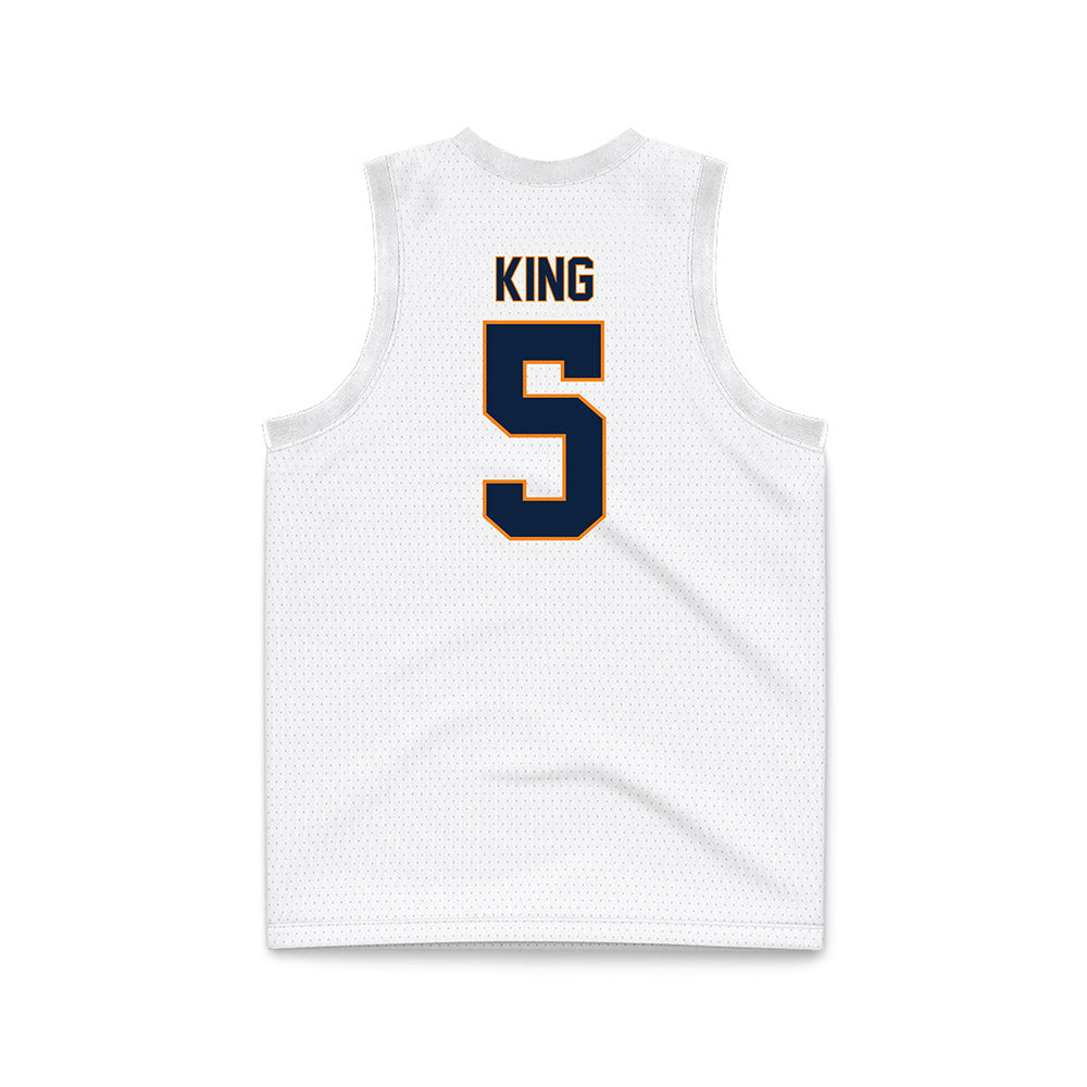 UT Martin - NCAA Men's Basketball : Damien King - White Basketball Jersey-1
