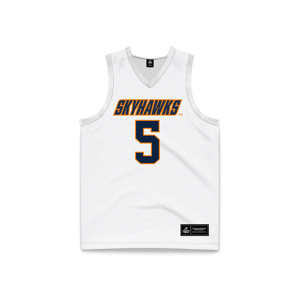UT Martin - NCAA Men's Basketball : Damien King - White Basketball Jersey-0