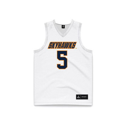 UT Martin - NCAA Men's Basketball : Damien King - White Basketball Jersey-0