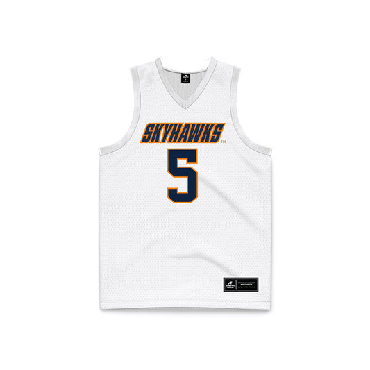 UT Martin - NCAA Men's Basketball : Damien King - White Basketball Jersey-0
