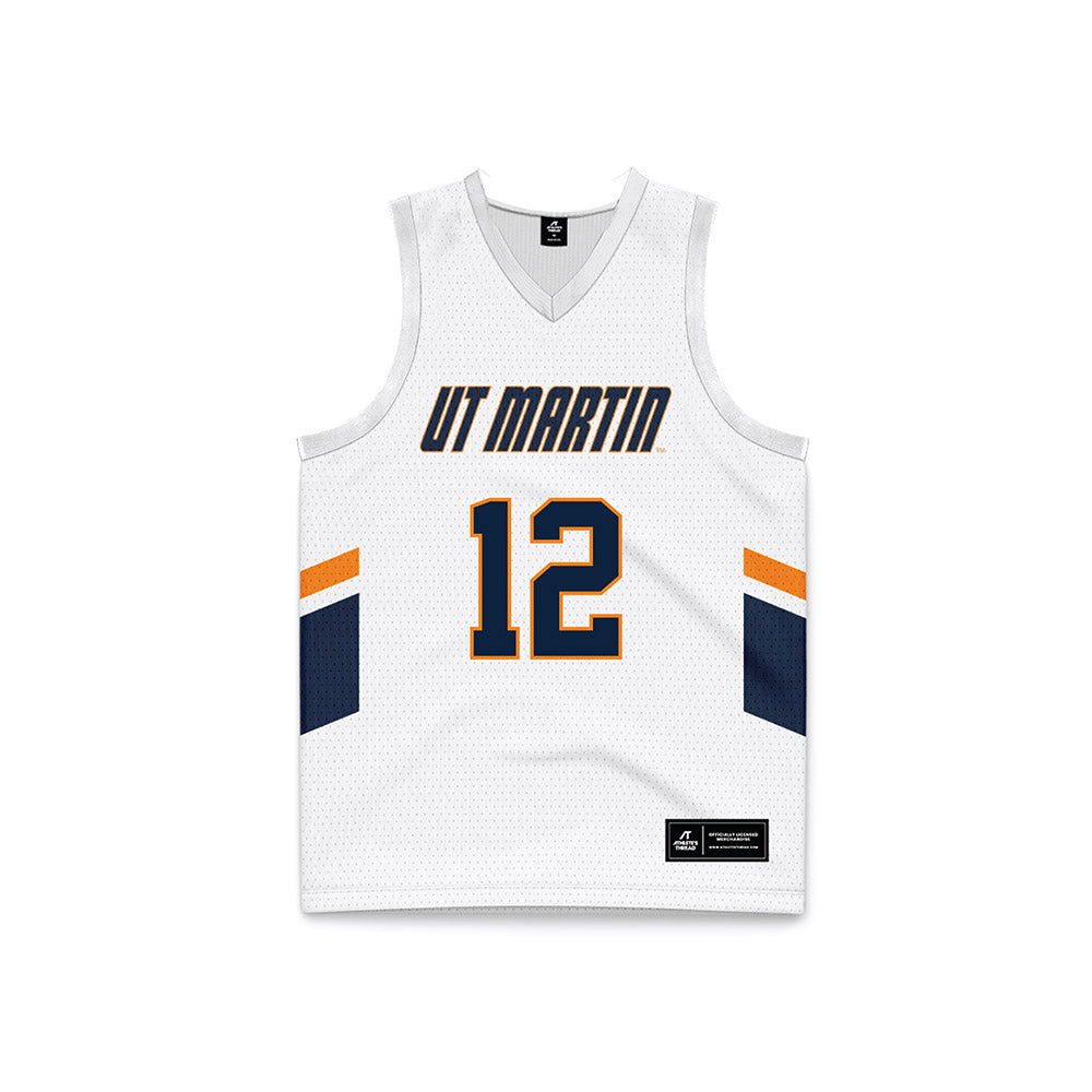 UT Martin - NCAA Women's Basketball : Zy Thompson - White Basketball Jersey-0