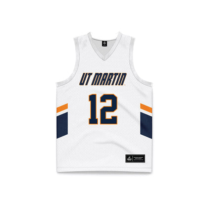 UT Martin - NCAA Women's Basketball : Zy Thompson - White Basketball Jersey-0