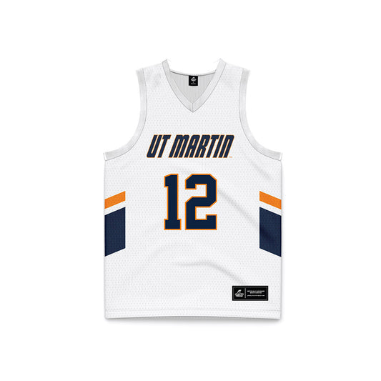 UT Martin - NCAA Women's Basketball : Zy Thompson - White Basketball Jersey-0