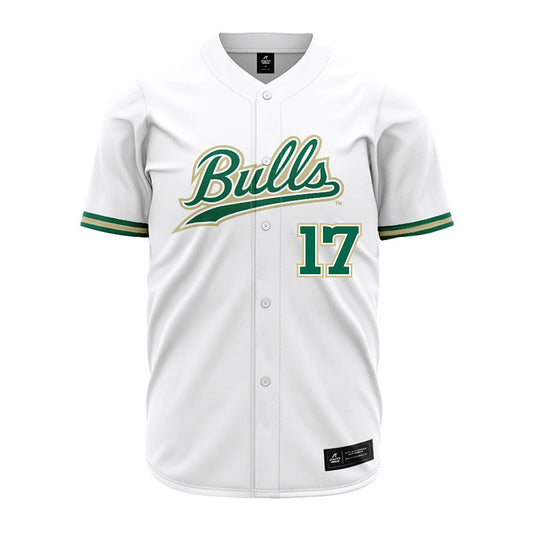 USF - NCAA Baseball : Joey Brenczewski - White Jersey-0
