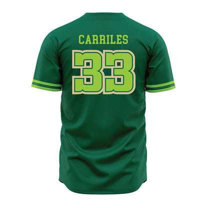 USF - NCAA Baseball : Santiago Carriles - Green Jersey-1