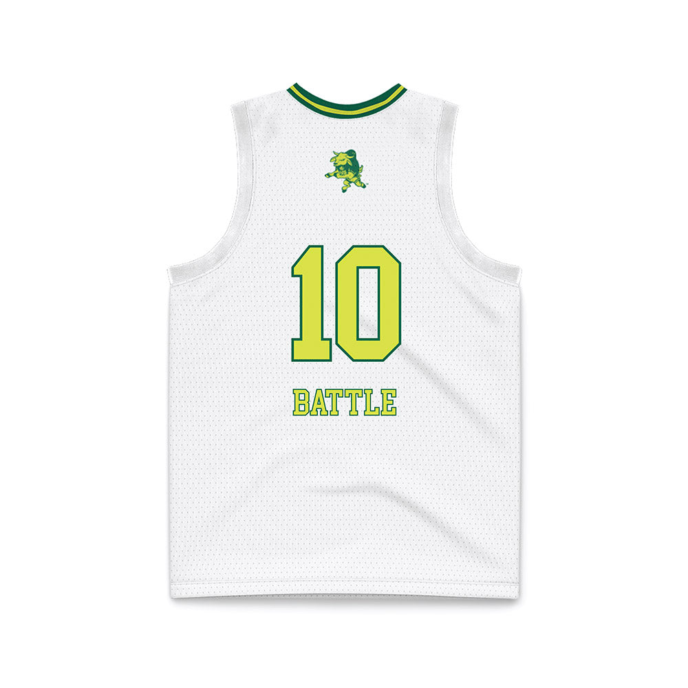 USF - NCAA Women's Basketball : Edyn Battle - White Basketball Jersey-1