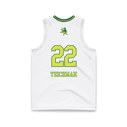 USF - NCAA Women's Basketball : Lee Teichman - White Basketball Jersey-1