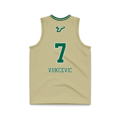 USF - NCAA Women's Basketball : Lana Vukcevic - Cream Basketball Jersey-1