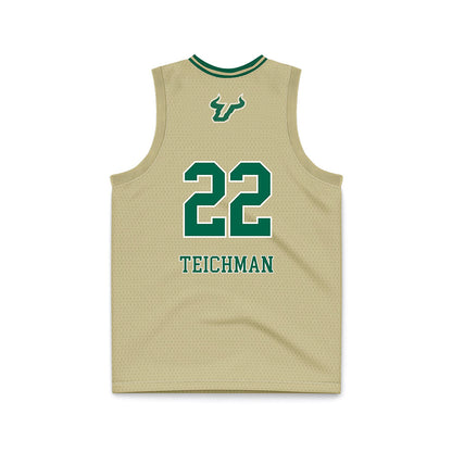 USF - NCAA Women's Basketball : Lee Teichman - Cream Basketball Jersey-1