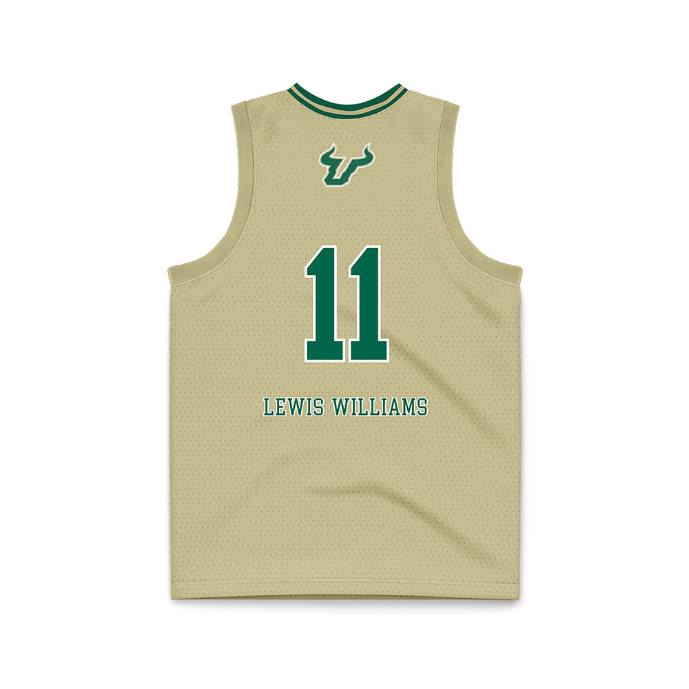 USF - NCAA Women's Basketball : Kirsten Lewis-Williams - Cream Basketball Jersey-1