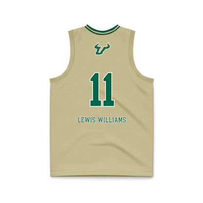 USF - NCAA Women's Basketball : Kirsten Lewis-Williams - Cream Basketball Jersey-1